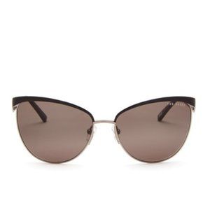 Ted Baker B642 Purple Dark Maroon Cat Eye Sunglasses 135mm NWOT